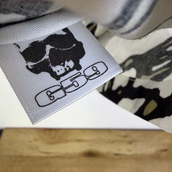 G59 Records Chained Shirt Mens 2XL White Short Sleeve Button Up Rap Rayon NWOT - Picture 10 of 11